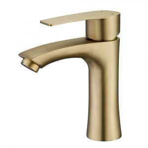 ESNBIA Brushed Gold Bathroom Sink Faucet