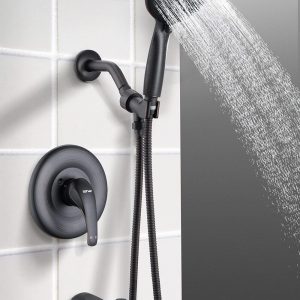 ESNBIA Oil Rubbed Tub Shower Combo Single Shower Head